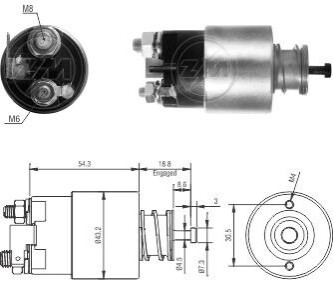 Втягуюче реле стартера ZM ZM3391