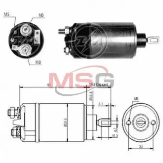 Реле втягуюче стартера ZM ZM526