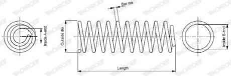 Пружина ходовой части MONROE SP0324