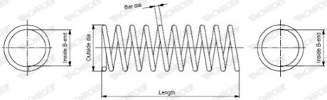 Пружина ходовой части MONROE SP3354