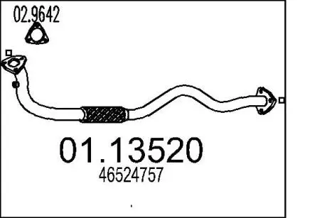 Труба вихлопного газу MTS 01.13520