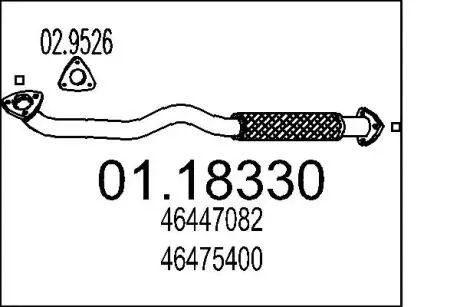 Труба вихлопного газу MTS 01.18330