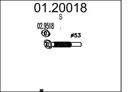 Труба вихлопного газу MTS 01.20018