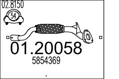 Труба выхлопного газа MTS 01.20058
