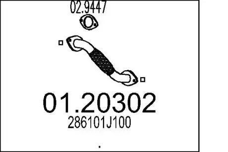 Труба выхлопного газа MTS 01.20302