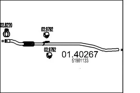 Труба вихлопного газу MTS 01.40267