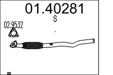 Труба вихлопного газу MTS 01.40281