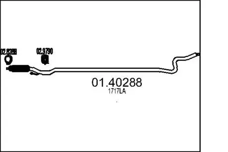 Труба выхлопного газа MTS 01.40288