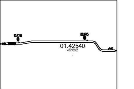 Труба выхлопного газа MTS 01.42540