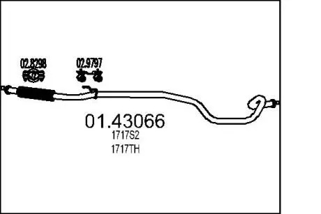 Труба выхлопного газа MTS 01.43066