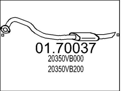 Труба выхлопного газа MTS 01.70037