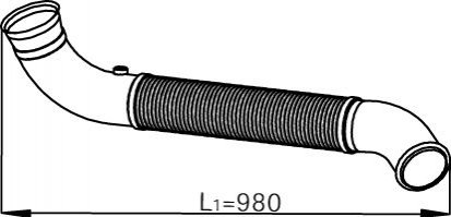 Труба вихлопного газу Dinex 68520 (фото 1)
