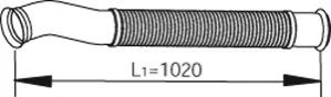 Труба вихлопного газу Dinex 22188 (фото 1)