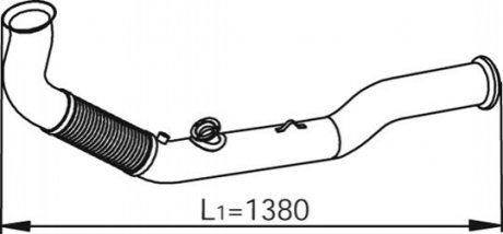 Труба вихлопного газу Dinex 66135 (фото 1)