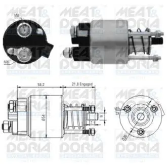 Тяговое реле, стартер MEAT&DORIA 46102