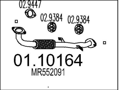 Труба выхлопного газа MTS 01.10164