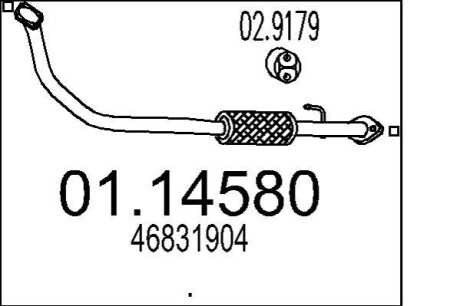 Труба выхлопного газа MTS 01.14580