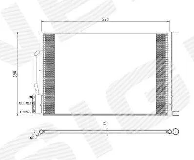 Радиатор кондиционера Signeda RC30026