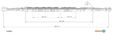 Трос ручного тормоза ADRIAUTO 5202581