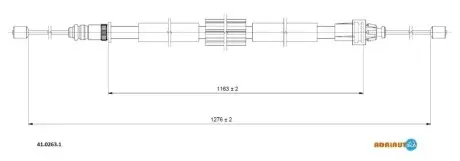 Трос ручного гальма ADRIAUTO 4102631