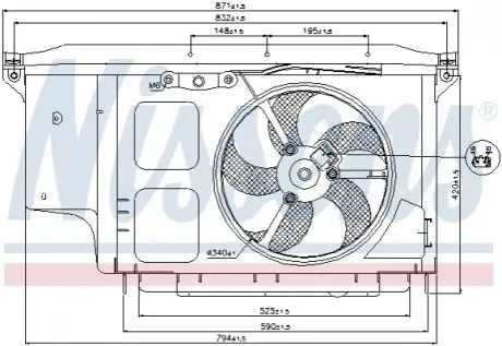 Вентилятор радіатора NISSENS 85007