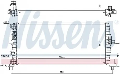 Ч?ОДНИКА ДВИГАТЕЛЯ VW NISSENS 606239
