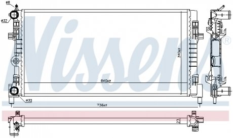 Ч?ОДНИКА ДВИГАТЕЛЯ VW NISSENS 606722 (фото 1)