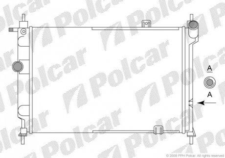 Радиатор охлаждения Polcar 550708A3 (фото 1)