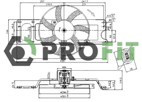 Вентилятор радіатора PROFIT 1850-0015 (фото 1)