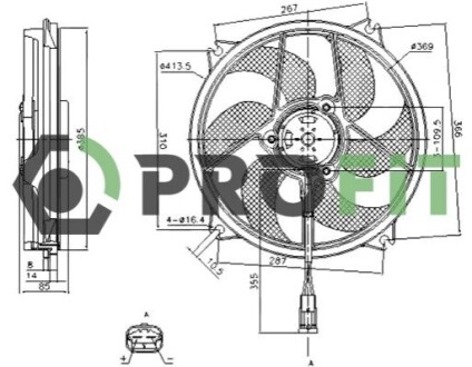 Вентилятор радіатора PROFIT 1850-0016 (фото 1)