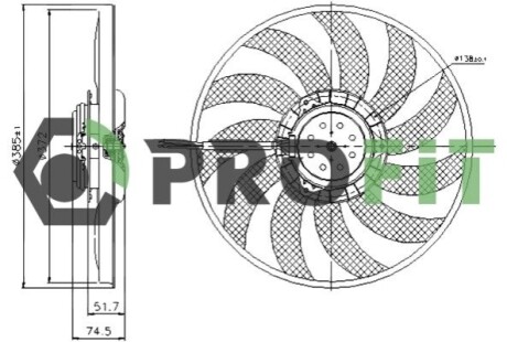 Вентилятор радіатора PROFIT 1850-0021 (фото 1)