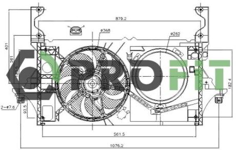 Вентилятор радіатора PROFIT 1850-0025