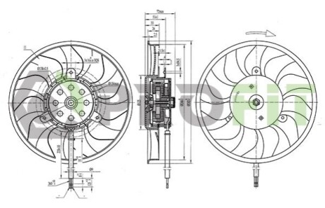 Вентилятор радіатора PROFIT 1850-0069