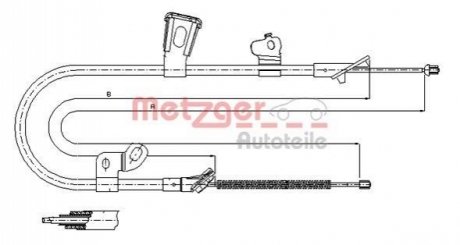 Трос ручного тормоза METZGER 17.1078 (фото 1)