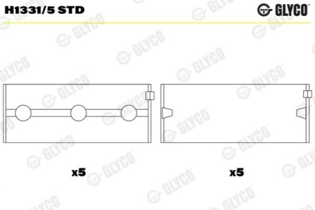 Подшипник коленвала Glyco H1331/5 STD