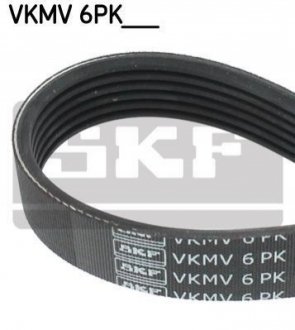 Ремінь поліклиновий 6PK1036 SKF VKMV 6PK1036 (фото 1)