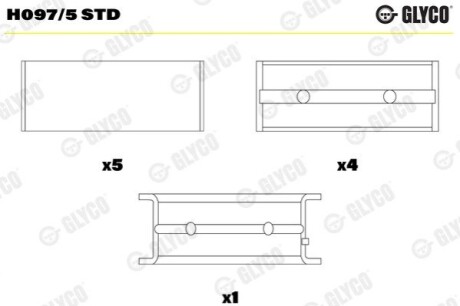 Вкладиши Glyco H097/5 STD