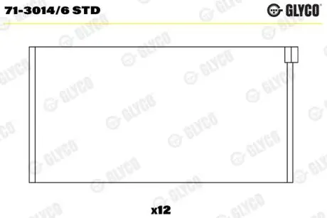 Шатунный подшипник Glyco 71-3014/6 STD