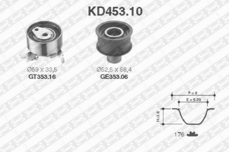 Комплект ремня ГРМ SNR NTN KD453.10