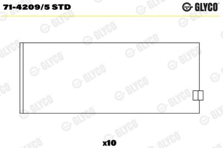 Шатунний підшипник Glyco 71-4209/5 STD