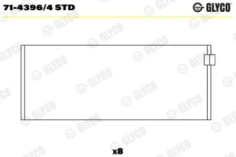 Шатунний підшипник Glyco 71-4396/4 STD