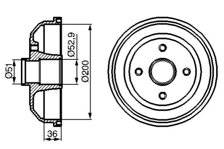 Гальмівний барабан BOSCH 0 986 477 134 (фото 1)