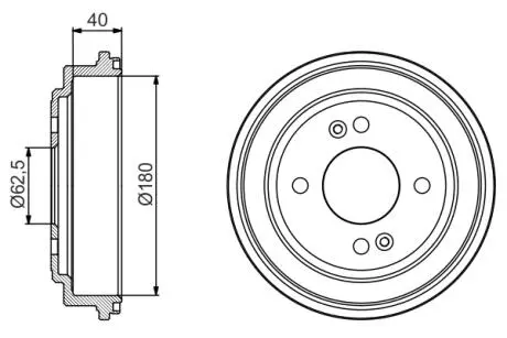 Тормозной барабан BOSCH 0 986 477 216