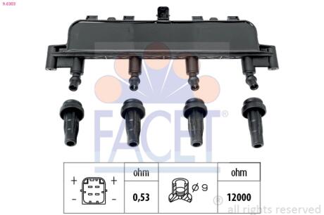 Катушка зажигания FACET 9.6303