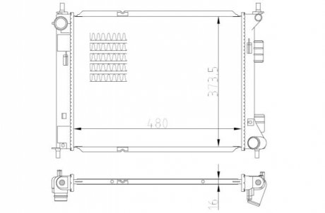 Радиатор двигателя NRF 59315