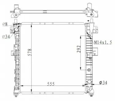 Радиатор двигателя NRF 59342