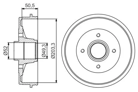 Гальмівний барабан BOSCH 0 986 477 197
