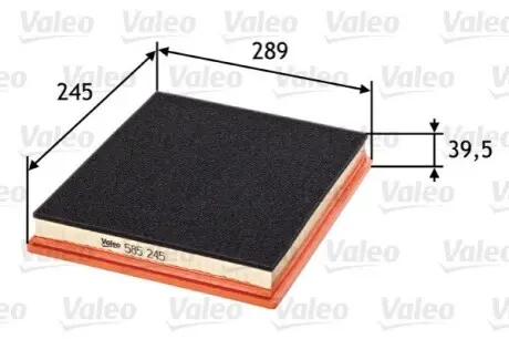 Воздушный фильтр Valeo 585245