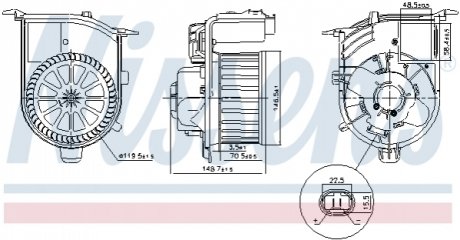 ВЕНТИЛЯТОР RENAULT NISSENS 87449