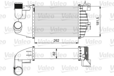 Радіатор інтеркулера Opel Astra H/Zafira 1.7CDTI 07-15 Valeo 818627 (фото 1)